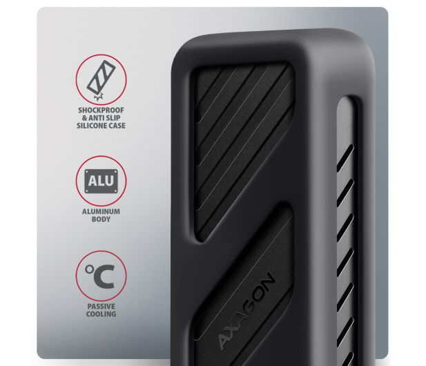 Axagon EEM2-20G USB-C 20Gbps - M.2 NVMe SSD wzmacniana - 1485444 - zdjęcie 4